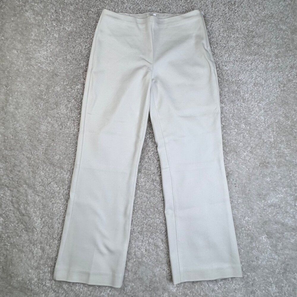ECRU Prince Cropped Flare Pull On Pant White Womens 2